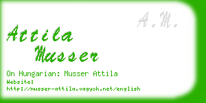 attila musser business card